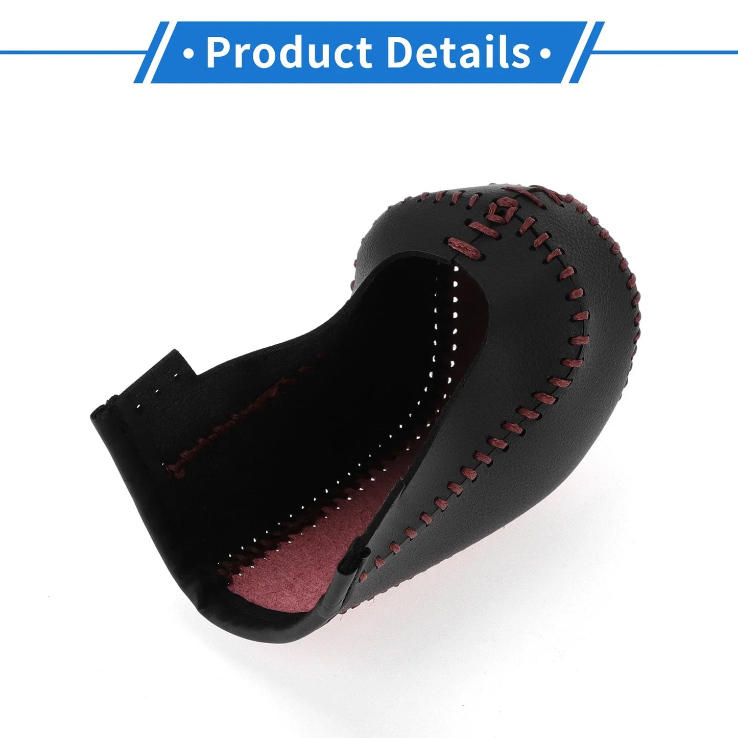 Car Gear Shift Knob Cover for Hyundai Tucson (2015-2018) - 1 Pc Wine Red Black
