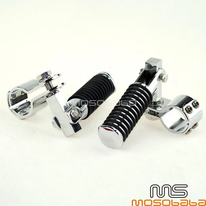 1 1/4" Engine Crash Bar Foot Pegs for Honda Harley Dyna