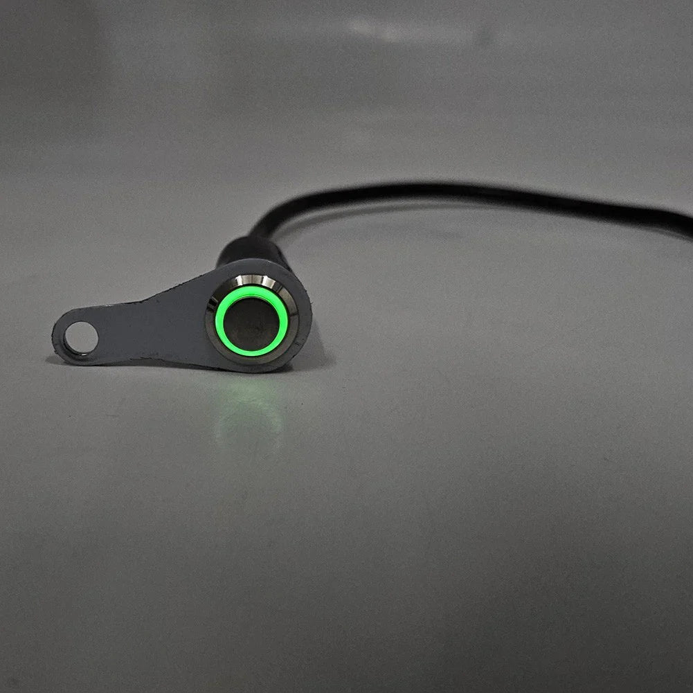 ON/OFF Handlebar Switch Push Button Headlight for Motorcycle - Green