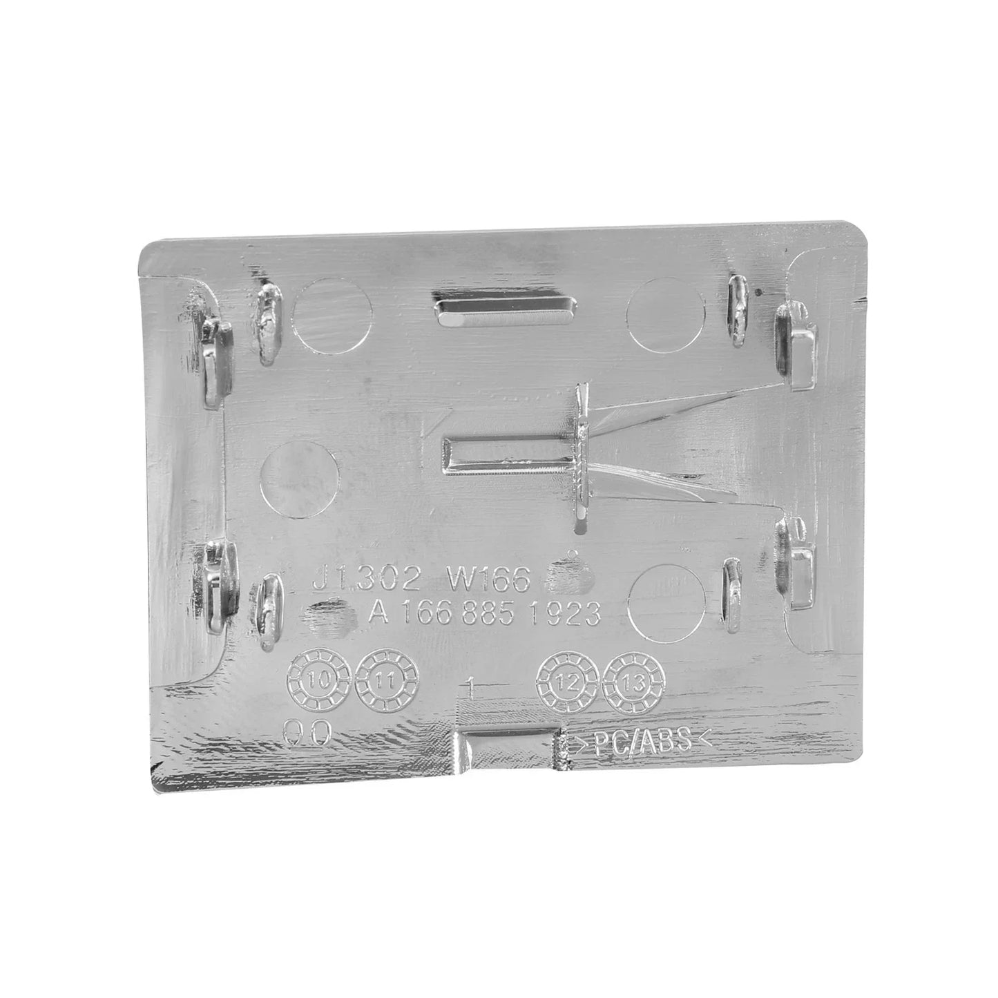 Rear Bumper Tow Hook Cover for Mercedes-Benz (2016-2023) Silver Tone