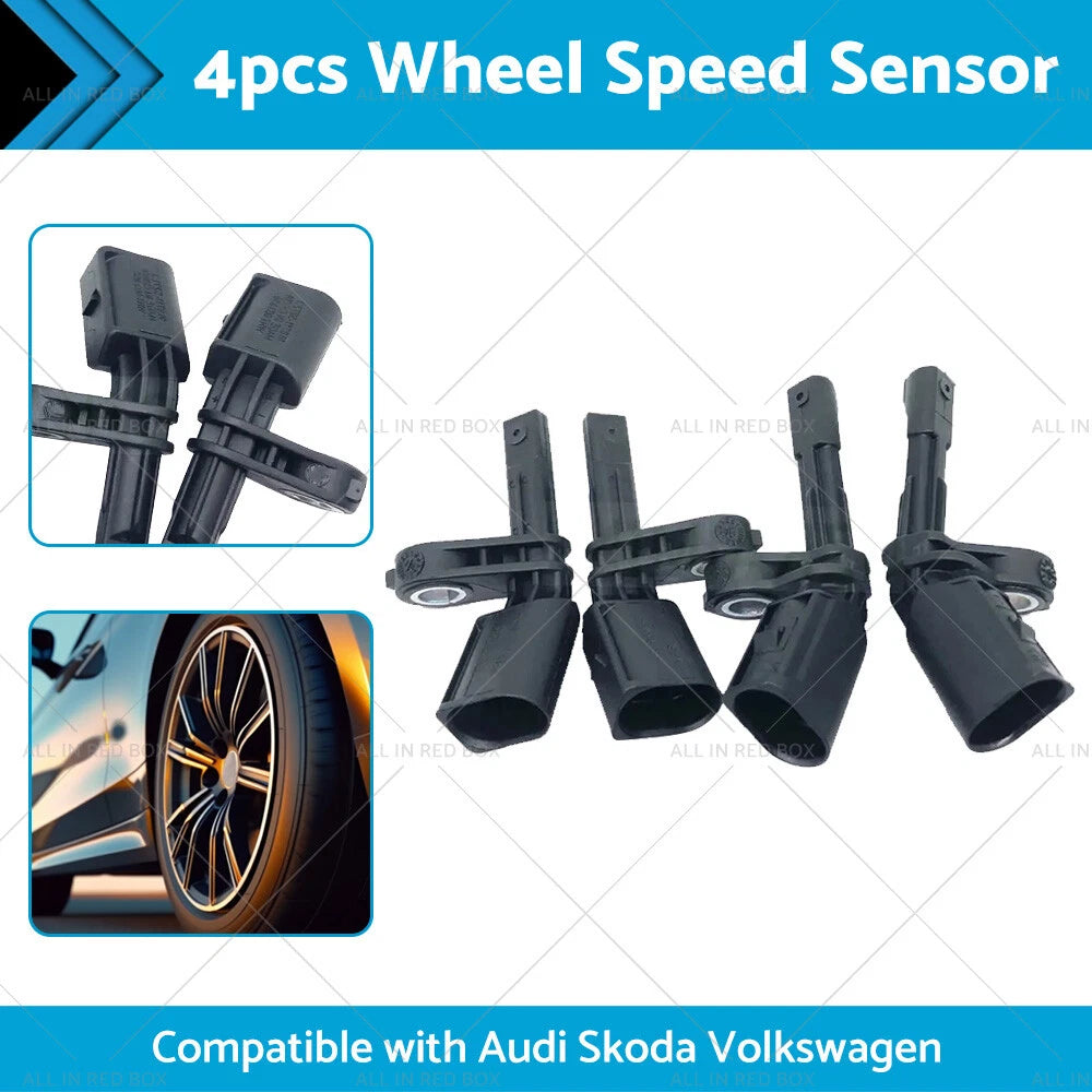 4PCS Front Rear ABS Wheel Speed Sensors for VW Golf Jetta Passat Tiguan