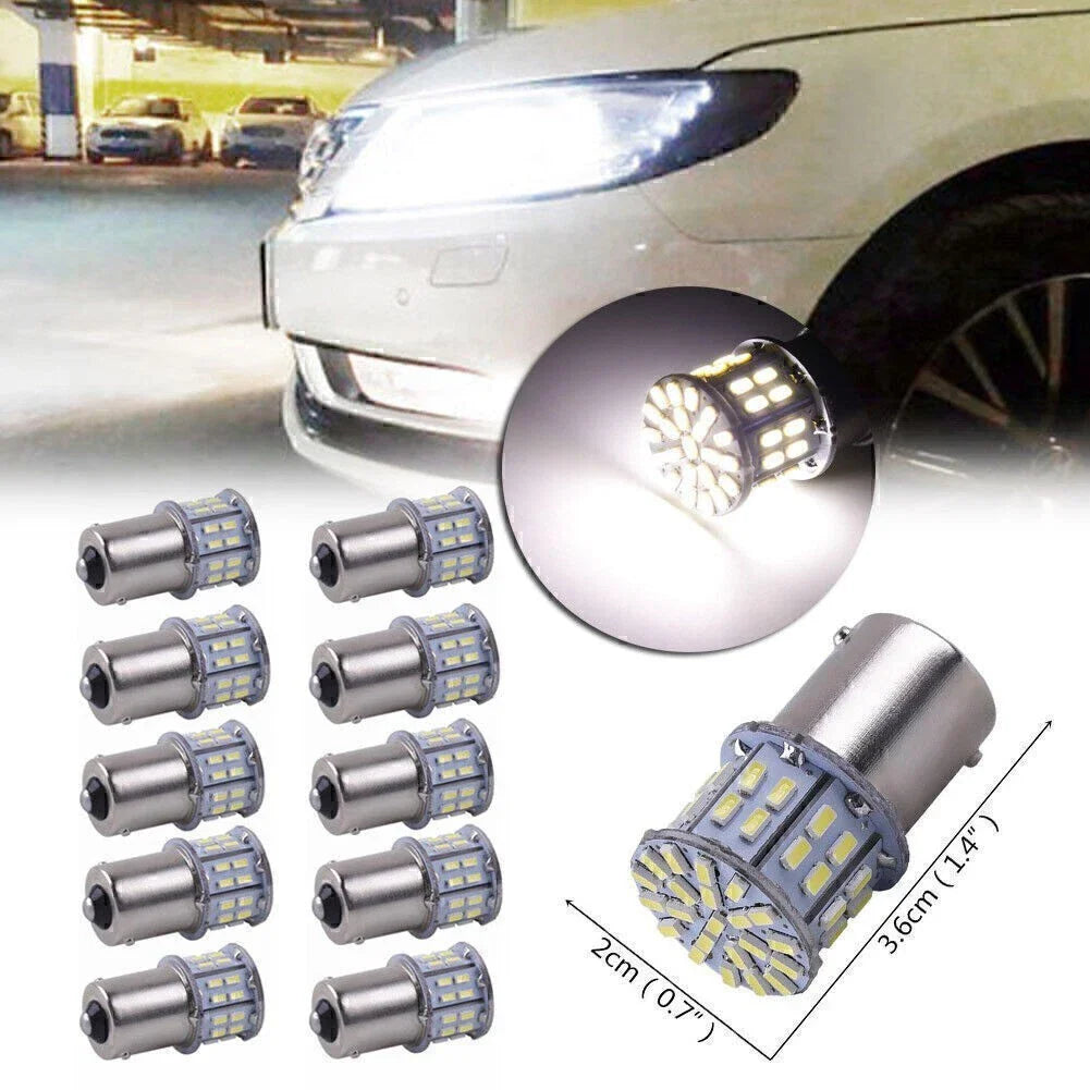 10 x 50SMD 1156 BA15S LED Tail Turn Signal Light Bulbs for Car