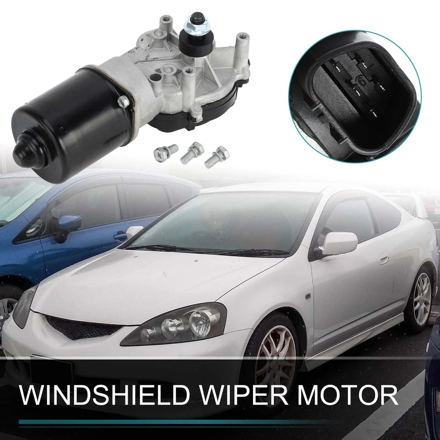 Windshield Wiper Motor for Acura RSX 2002-2006 (2 x No. 76505S6MA01, 76505S9AA01)