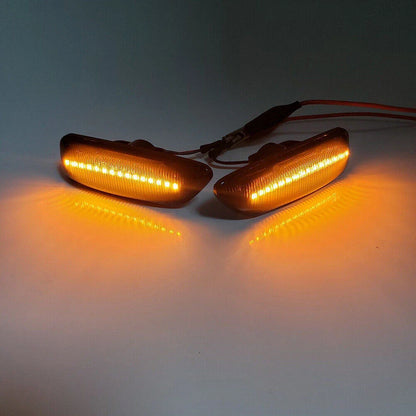 Smoked LED Side Marker Turn Signal Lights for Volvo S60 S80 V70 XC90 (2000-2010)