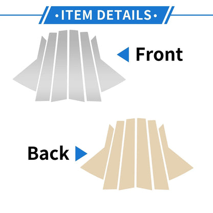 6 Pcs Door Pillar Window Trim for Hyundai Tucson IX35 (2010-2015) Silver Tone