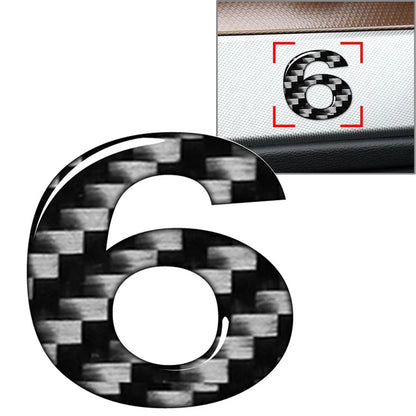1pc Carbon Black Window Door Wall Car Badge Emblem Decal Sign