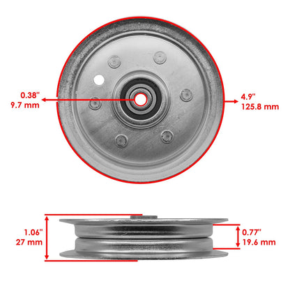 Caltric Deck Idler Pulley Replacement for Cub Cadet M60 CT M72 CT (28 HP)