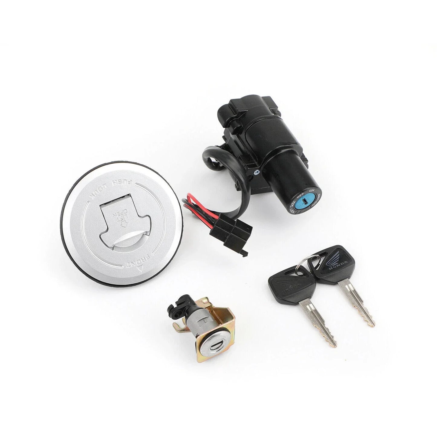 Ignition Switch Fuel Gas Cap Seat Lock Key Set for Honda CBR250R 300R (2011-2018)