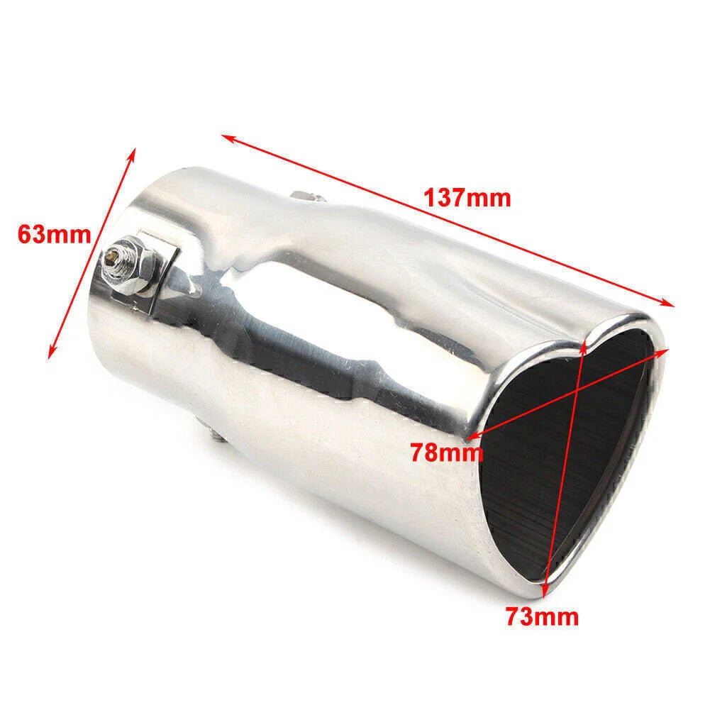 Stainless Steel Heart Shaped Exhaust Tail Muffler Tip for Car