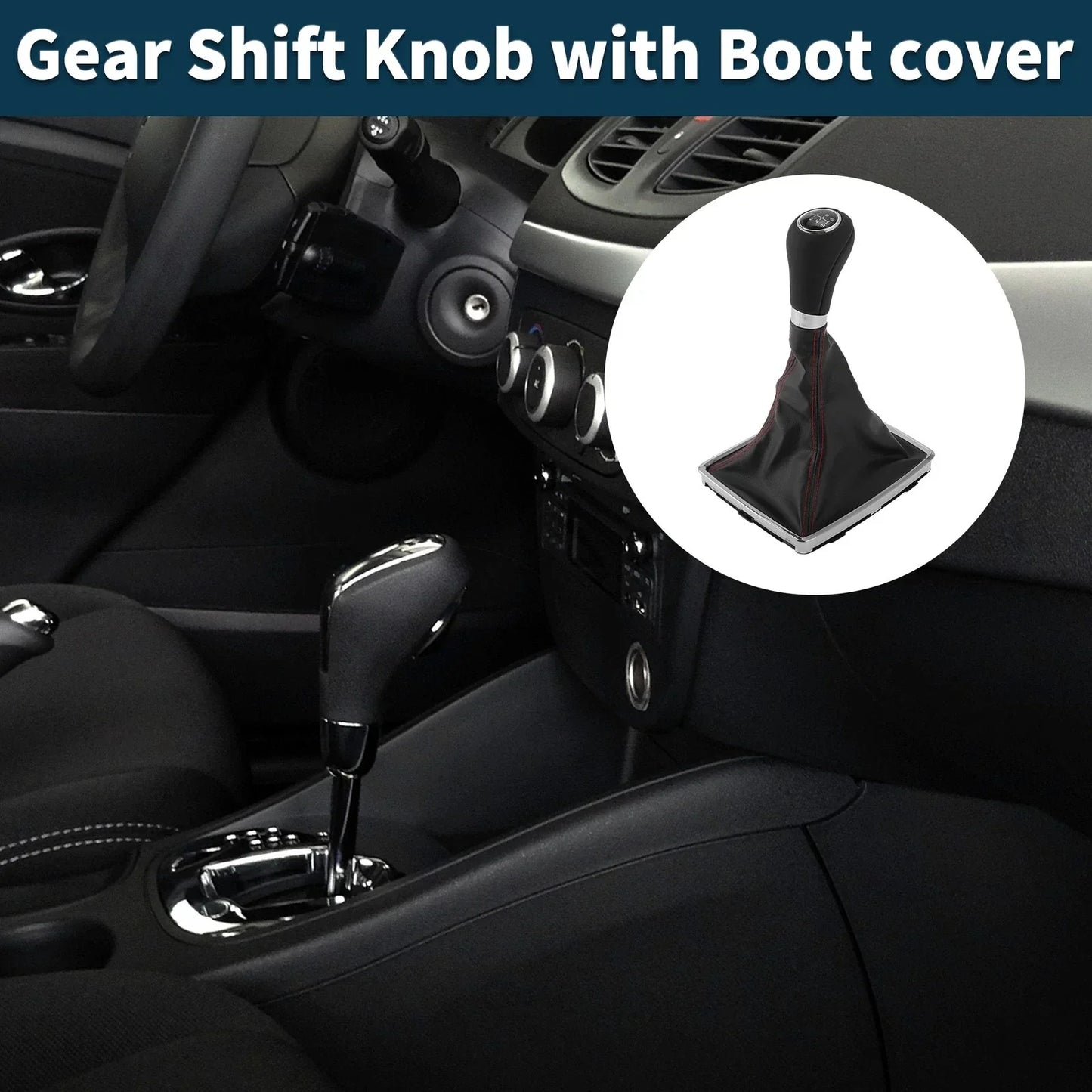 6 Speed Manual Gear Shifter Knob & Cover for Mercedes-Benz C-Class (2001-2007)