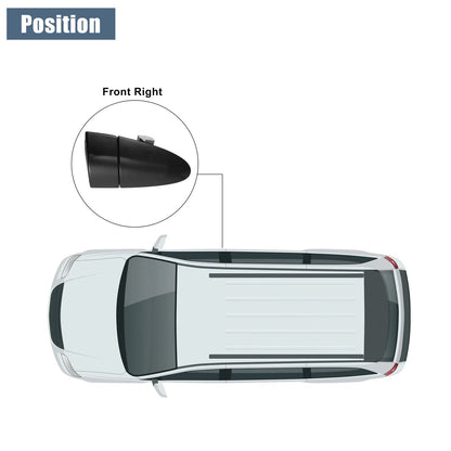 Front Right Exterior Door Handle Black for Honda CR-Z (2011-2016)