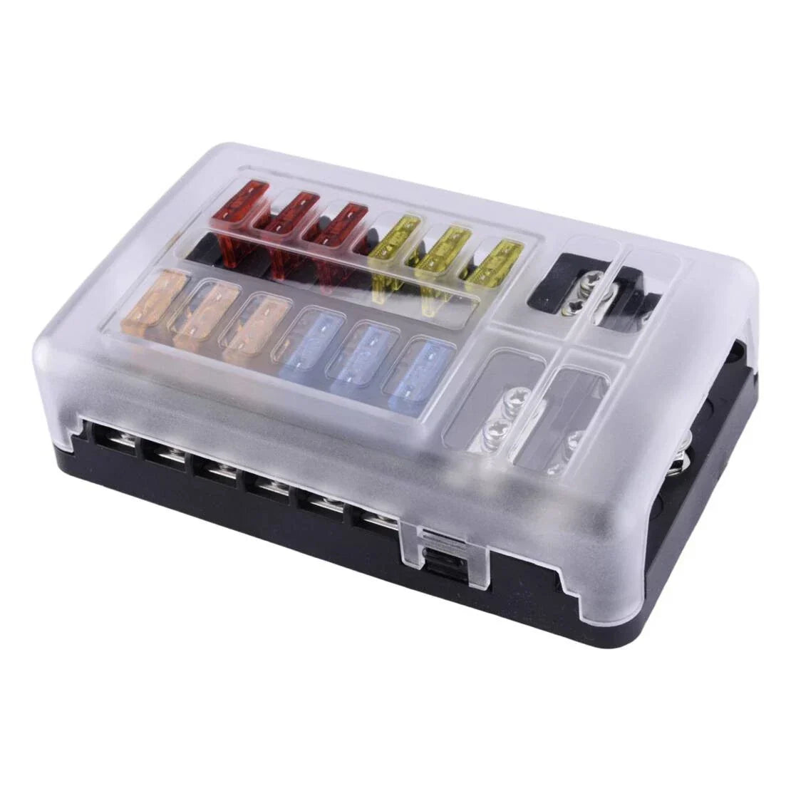12-Way ATO ATC Fuse Box Holder Kit for Car Boat (Compatible with Various Models)