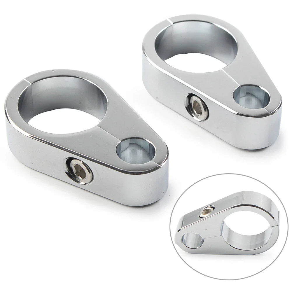 Motorcycle Brake Clutch Cable Wire Clamp Clip for Harley 1" Handlebar