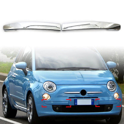 Chrome ABS Front Bumper Moulding Trim for FIAT 500 (2007-2015)