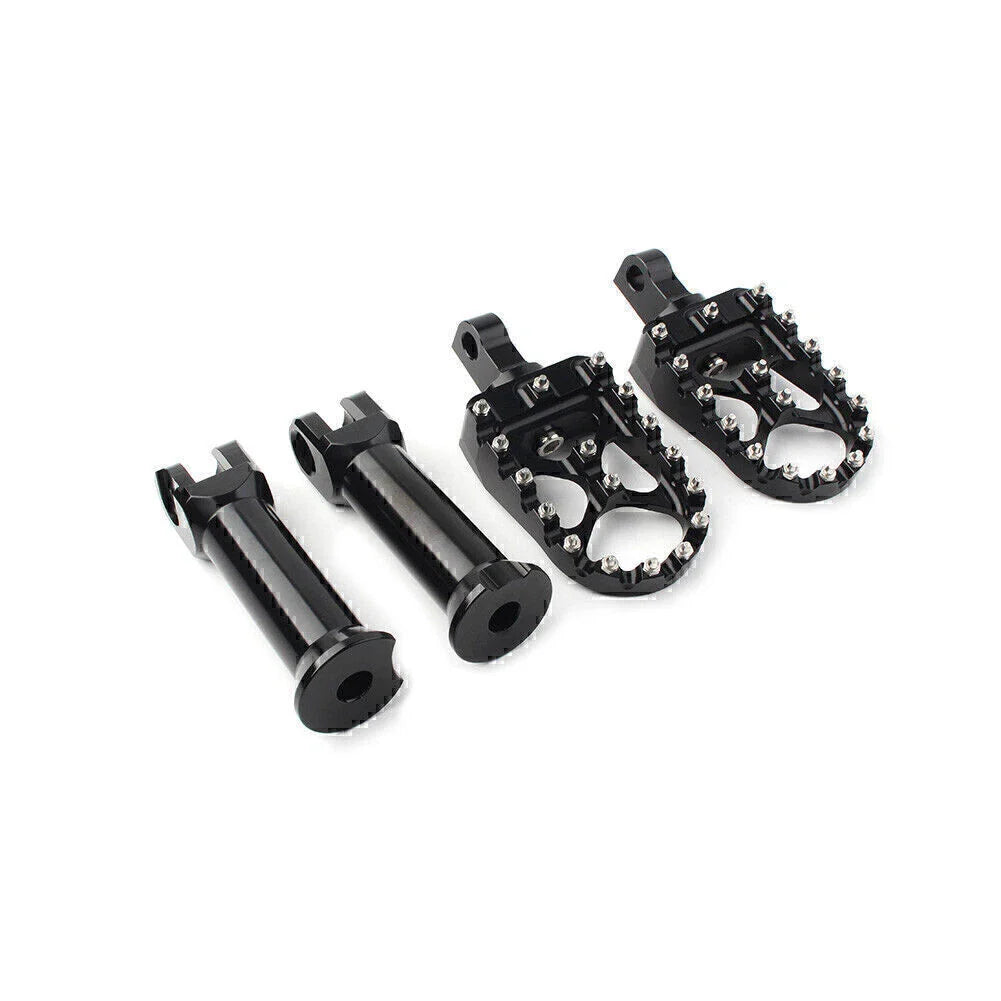 Black Rear Passenger Foot Pegs with Bracket for Harley Softail Street Bob (2018-2020)