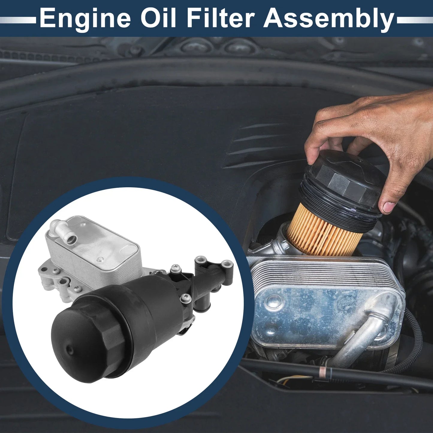 Engine Oil Cooler Filter Housing with Seals for Mercedes-Benz E250 (2010-2016)