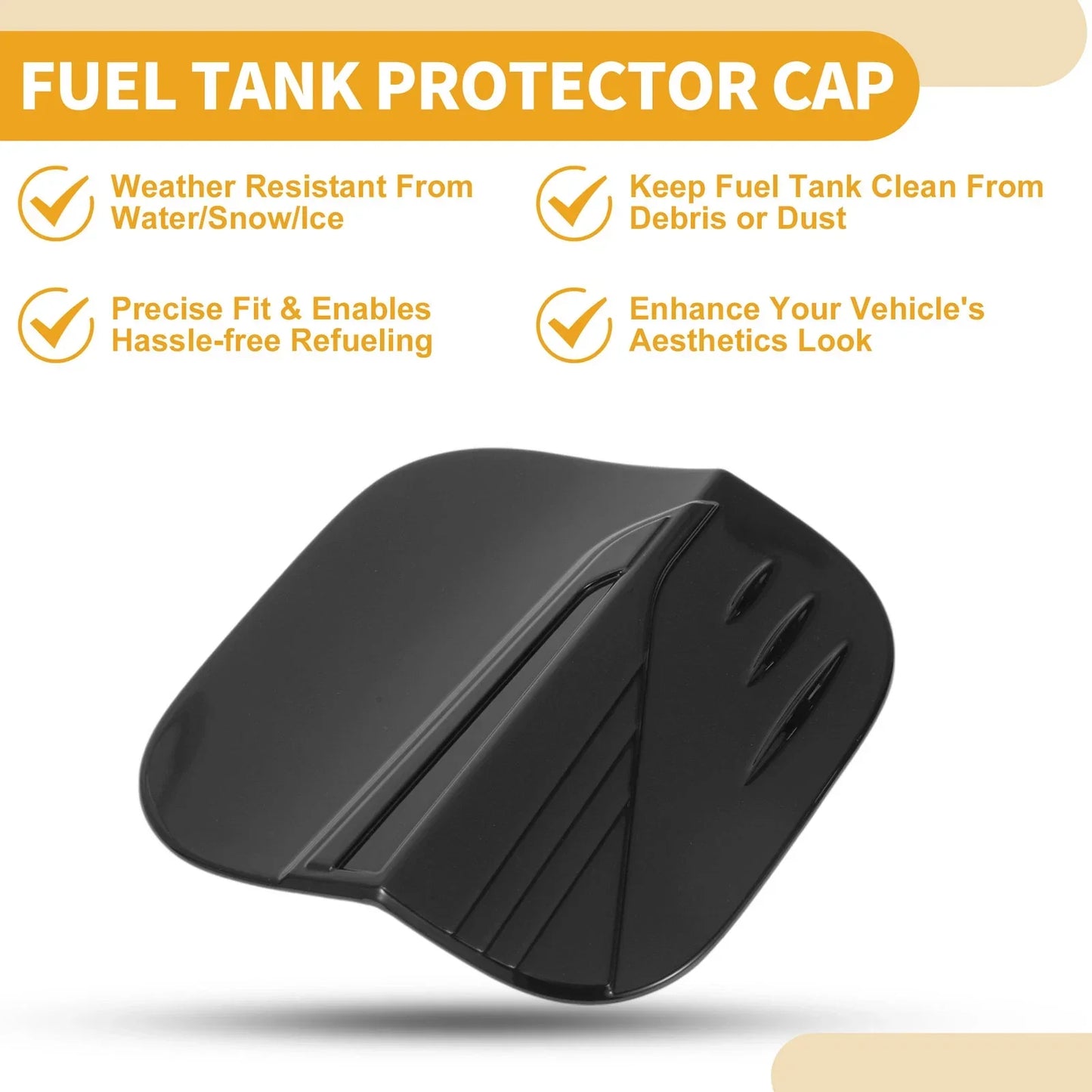 Fuel Tank Door Cap for Honda Civic 2022-2025 Fuel Filler Flap Cover Black