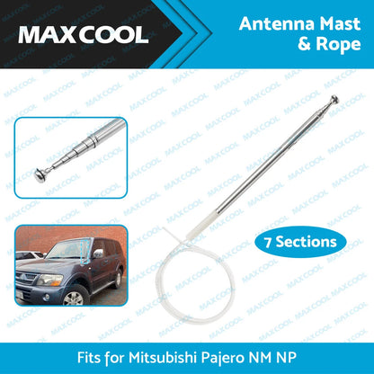 7-Section Antenna Mast & Rope for Mitsubishi Pajero NM-NP (2000-2006)