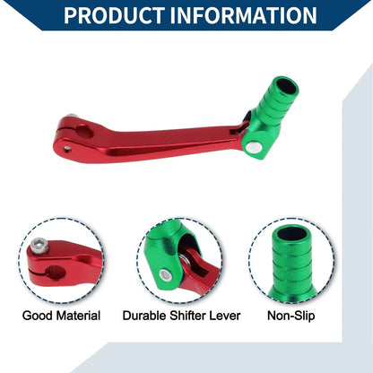 Folding Motorcycle Gear Shifter Lever for Honda CRF150F (2003-2017) Red/Green