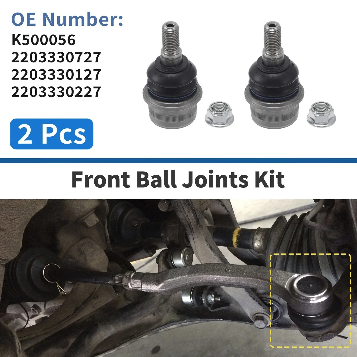 2 x Front Lower Ball Joints for Mercedes-Benz SL550 (2007-2012)