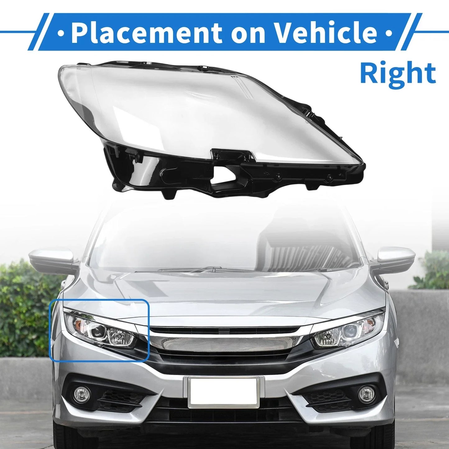 Car Front Right Headlight Lens Cover for Lexus LS460 (2007-2009)