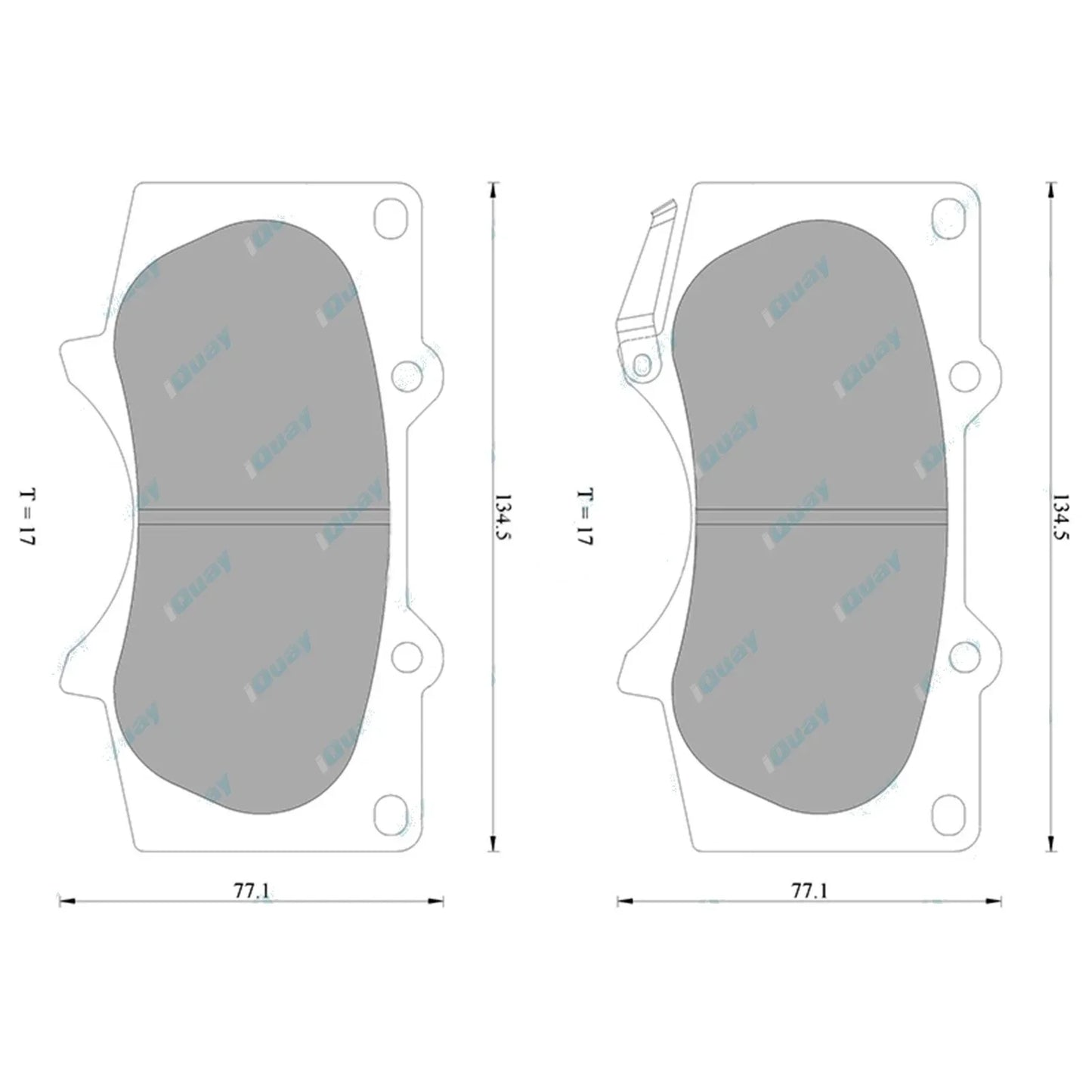 Front 4x4 Disc Brake Pads Set for Hilux GGN125 GUN125R GUN136 2015~2020 4WD