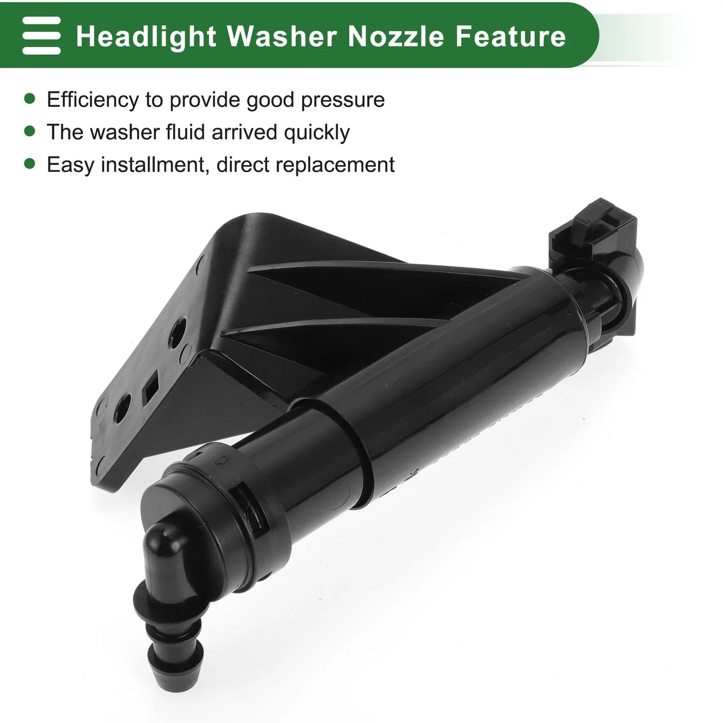 Front Passenger Side Headlight Washer Nozzle for Hyundai Santa Fe (2013-2018)