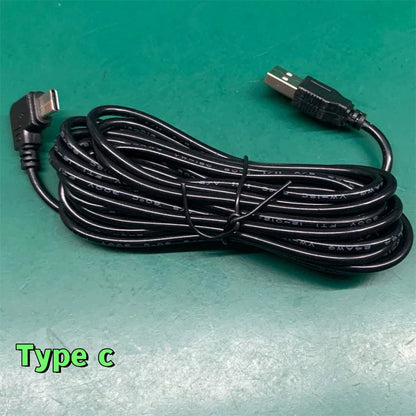USB Charging Cable Wire with Type-C Port for Dashcam Car DVR