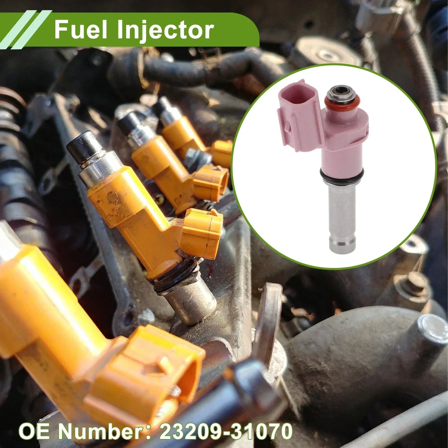 Fuel Injector for Lexus GS350 3.5L (2007-2011) - 1 x Pink Gray
