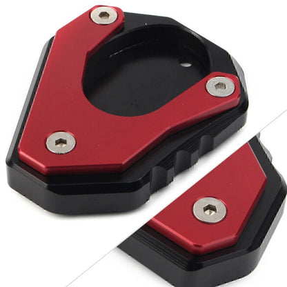 CNC Red Foot Stand Side Extension Plate for KAWASAKI Ninja 400, Versys 650, KLX 250