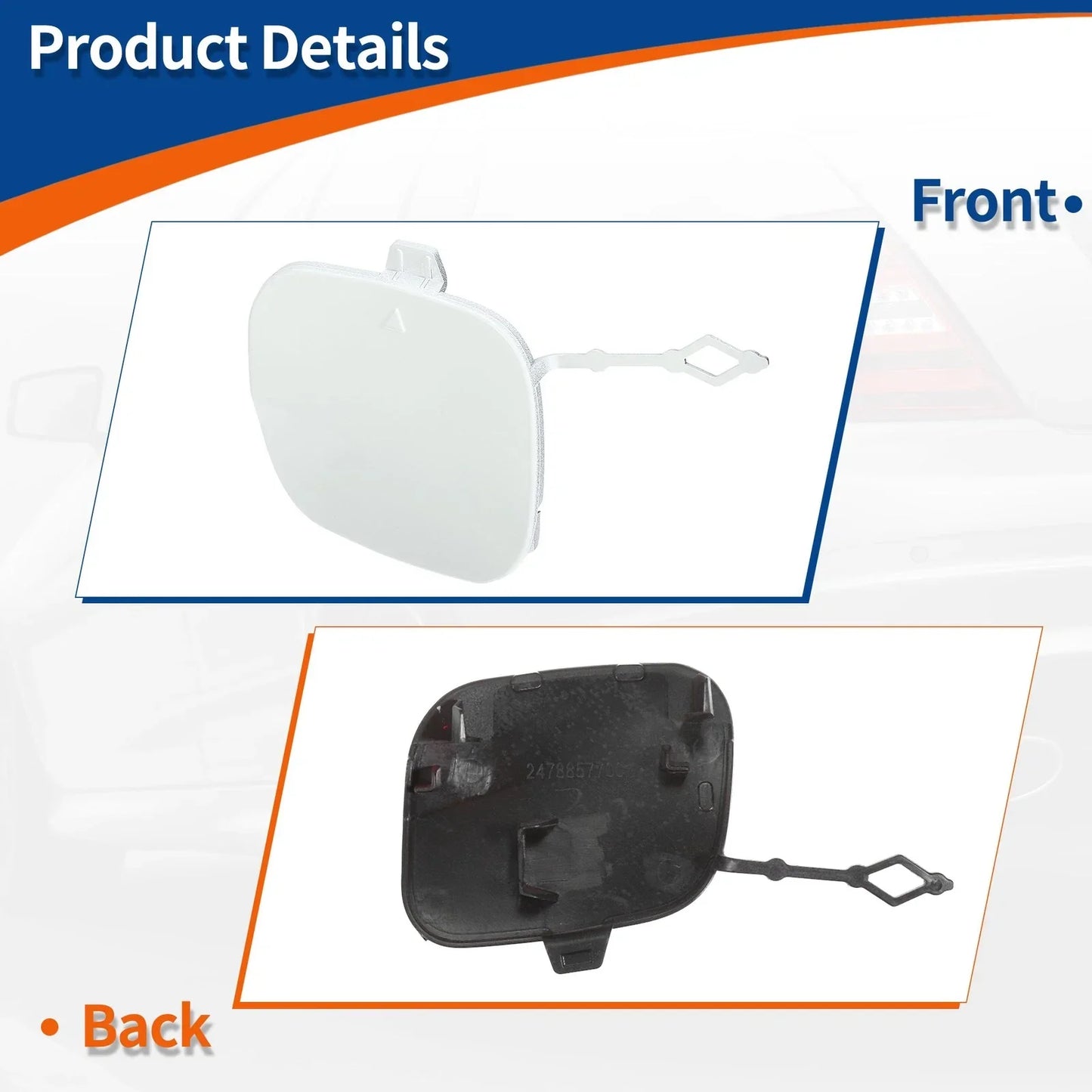 Front Car Bumper Tow Hook Cover for Mercedes GLB X247 W247 (2020-2023)