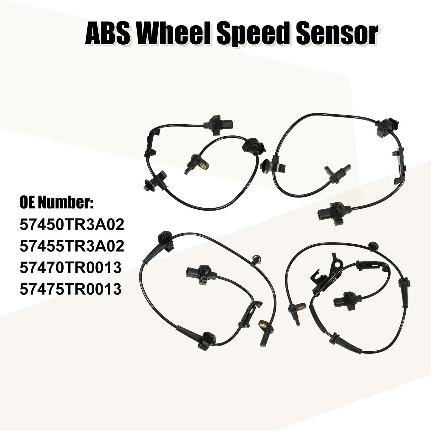 4 x ABS Wheel Speed Sensors for Honda Civic (2012-2013)
