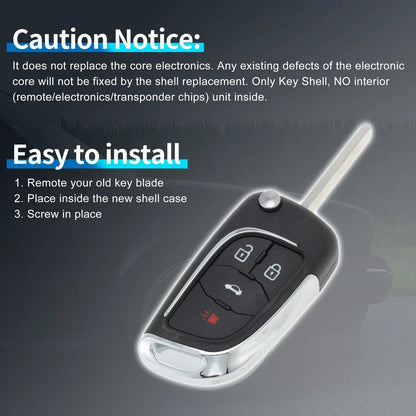 Key Fob Shell Case for Chevrolet Camaro Equinox 2010-2019