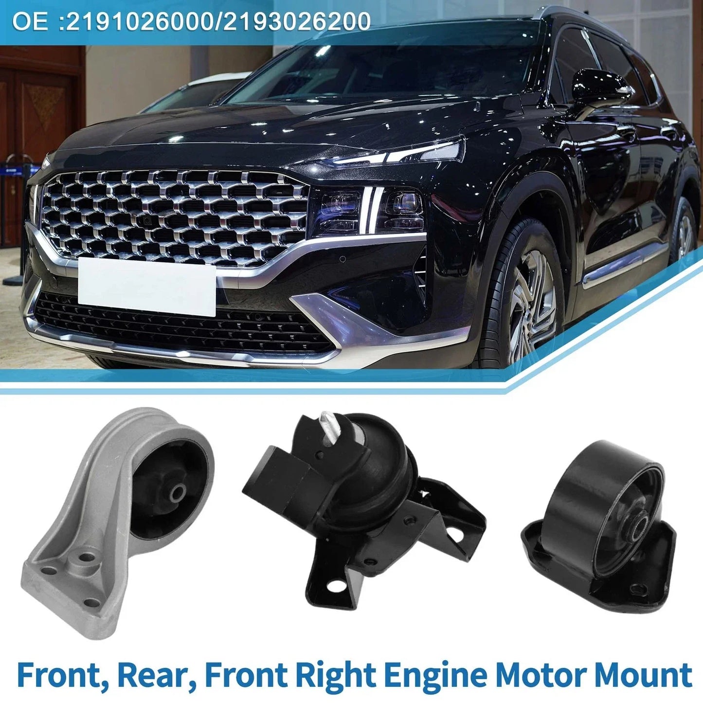 Engine Motor Trans Mount Set for Hyundai Santa Fe (2003-2006)