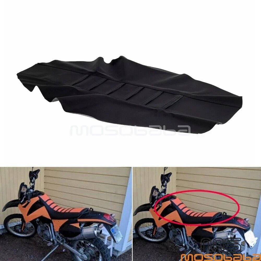 Black Ribbed Gripper Seat Cover for Honda CR125 CR250R CRF150F CRF230F