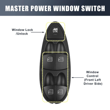 Power Window Master Switch for Mercedes-Benz (A2118210058, A2118213579)