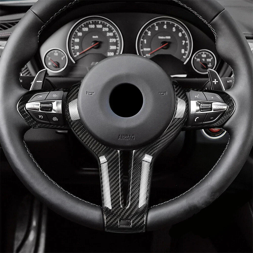 Carbon Fiber Steering Wheel Cover for BMW F80 M4 F82 M6 F06 F12 F13 (2012-2020)