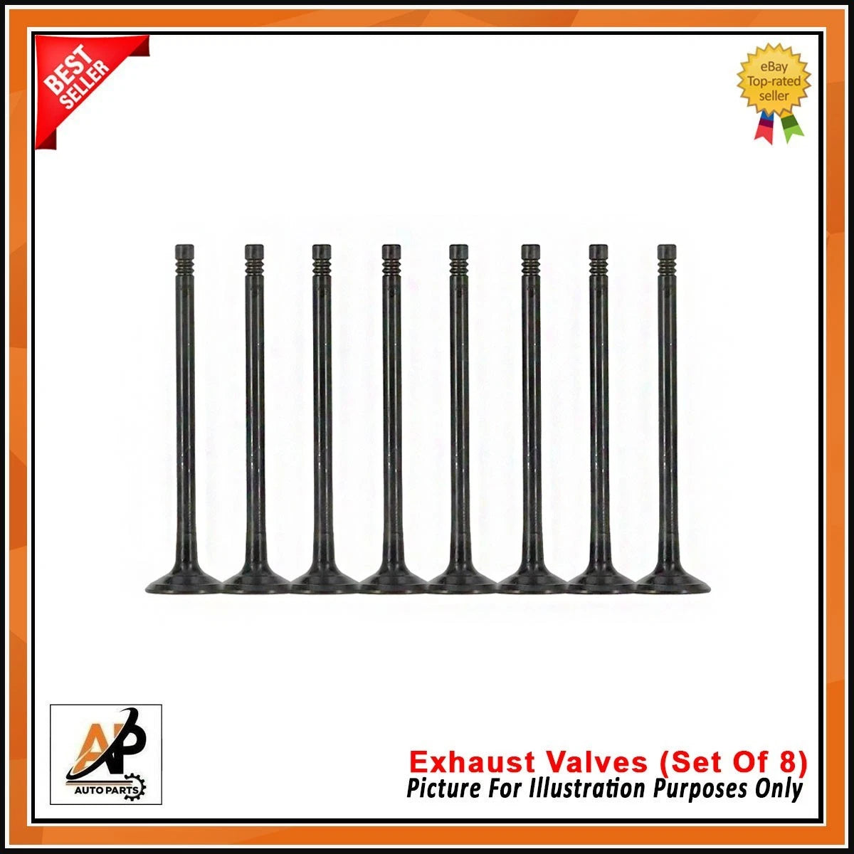 Exhaust Valves Set of 8 for Hyundai Staria Tucson Sportage 2.2 Diesel (2.0) (2019–2024)