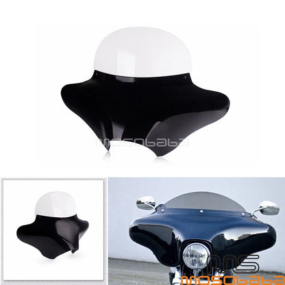 Black Batwing Windshield Fairing for Harley Softail FLSTF FLHR