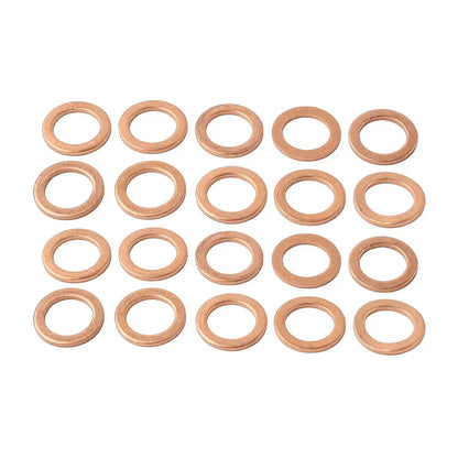 20 x M12*1.5 Copper Oil Drain Plug Gasket Washers for Universal Use