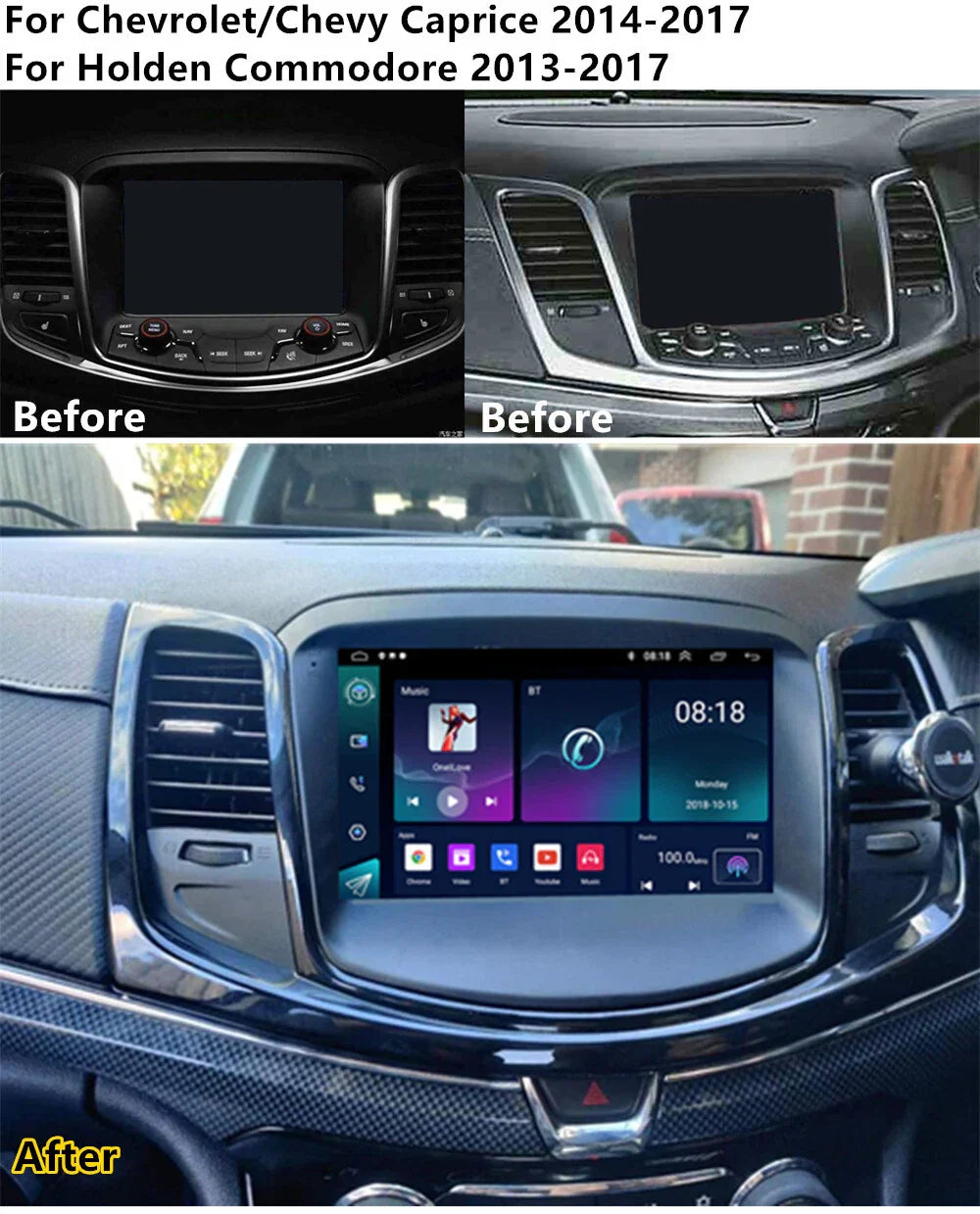 9'' Wireless Carplay Stereo Radio GPS  32GB for Holden Commodore (2013-2017)