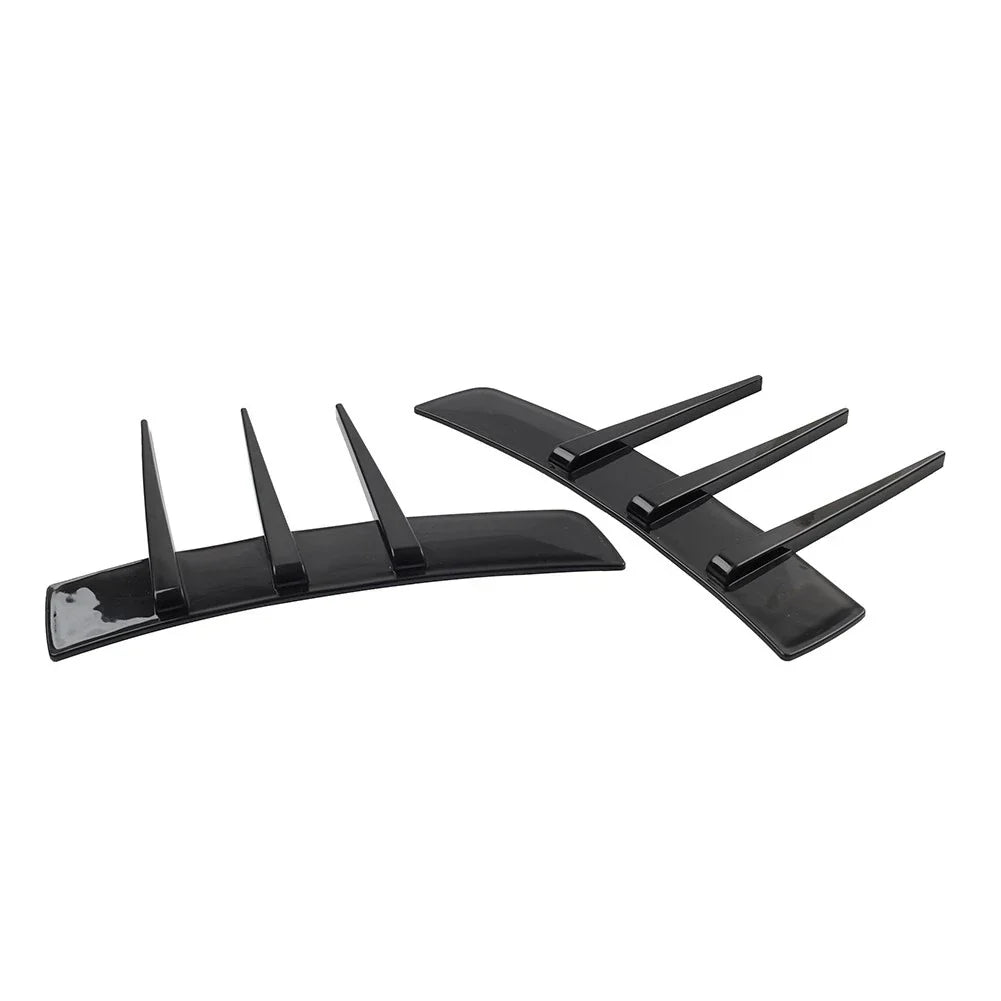 Black Front Rear Side Fender Vents Air Vent Trim for Universal Cars
