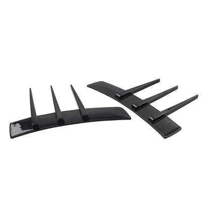Black Front Rear Side Fender Vents Air Vent Trim for Universal Cars