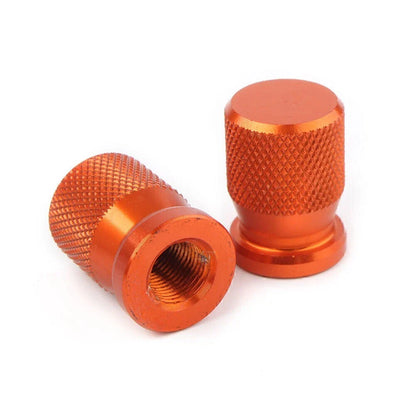Tire Valve Caps  Orange Dust Covers for Car Wheel Rim Vent Stems