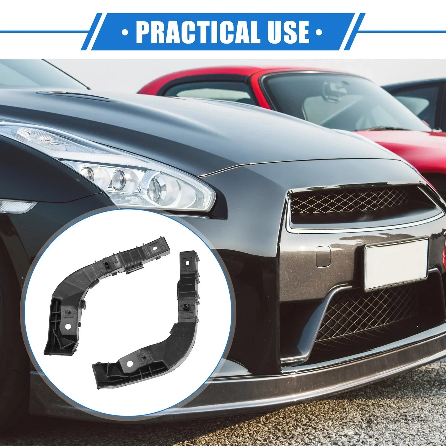 Front Bumper Brackets 2 x Support Covers for Hyundai Elantra (2008-2010)