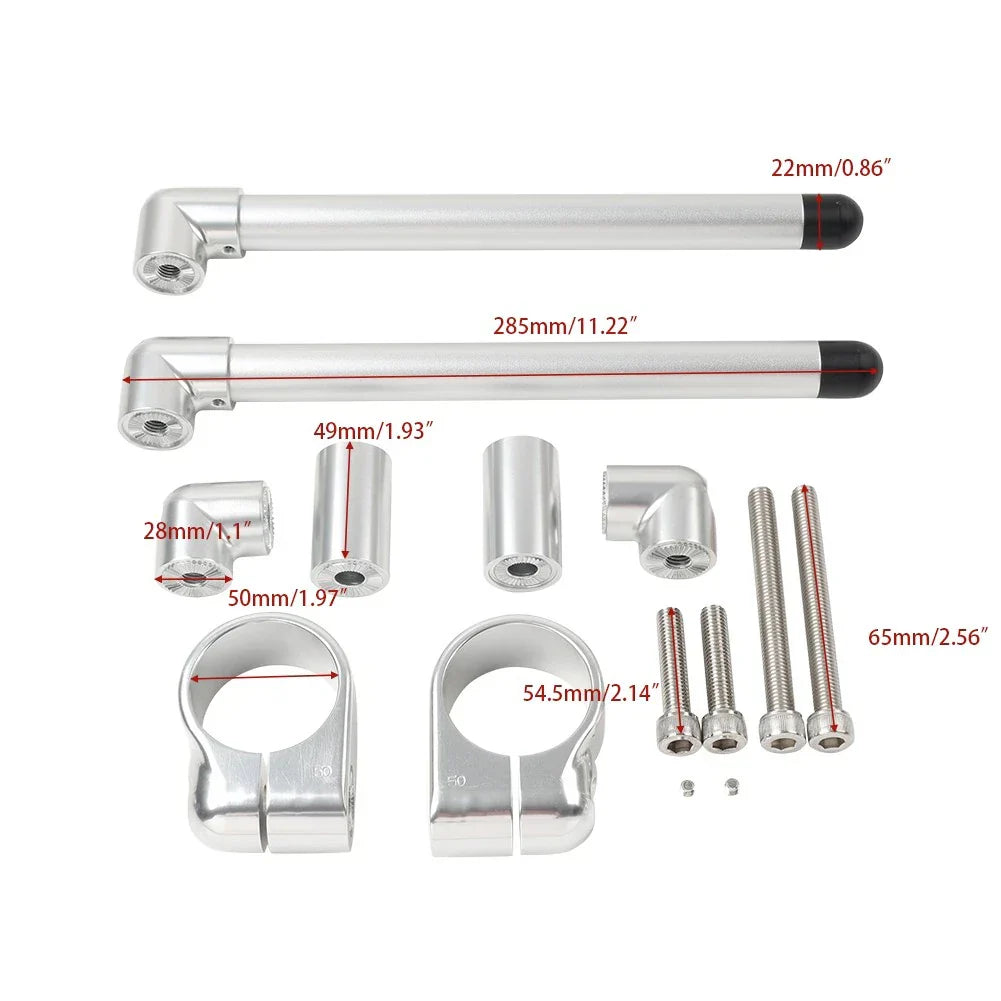 50MM Cafe Racer 7/8" Clip-On Handlebar for Universal Motorcycles