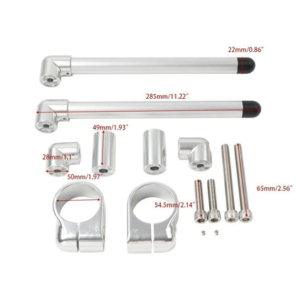 50MM Cafe Racer 7/8" Clip-On Handlebar for Universal Motorcycles