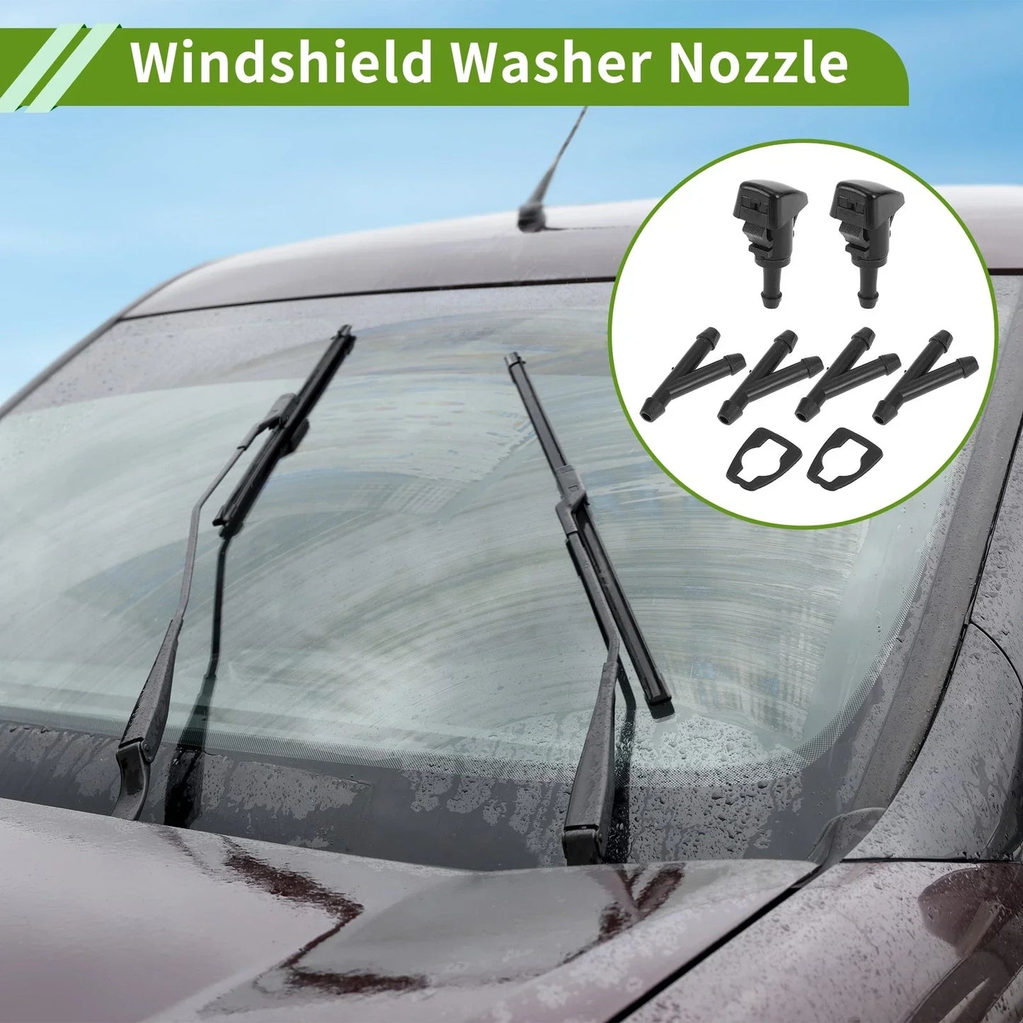 Windshield Washer Nozzle & Hose Connector for GMC