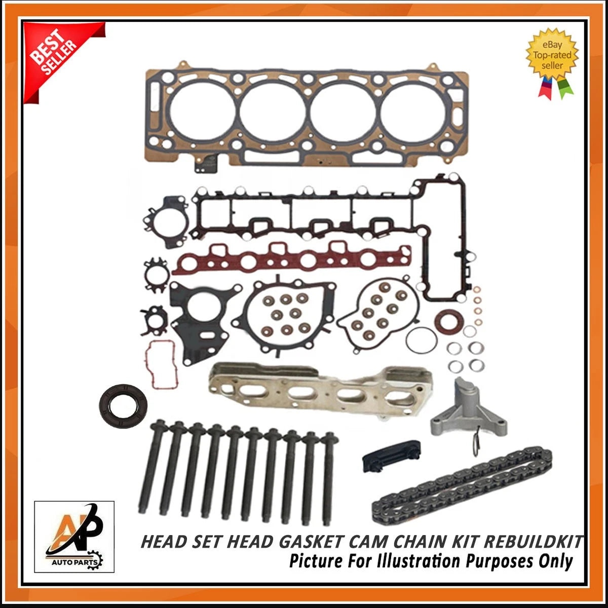 Head Gasket Cam Chain Kit for Citroen Dispatch 2.0 2.2D (2000–2016)