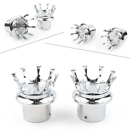 Front Axle Nut Cover Silver Bolt Cap for Harley XL 1200 Dyna Touring (2004-2023)